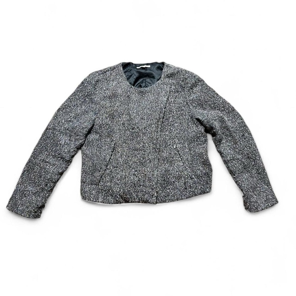 Vintage GAP Y2K 90s Tweed Cropped Jacket Wool Blend XL